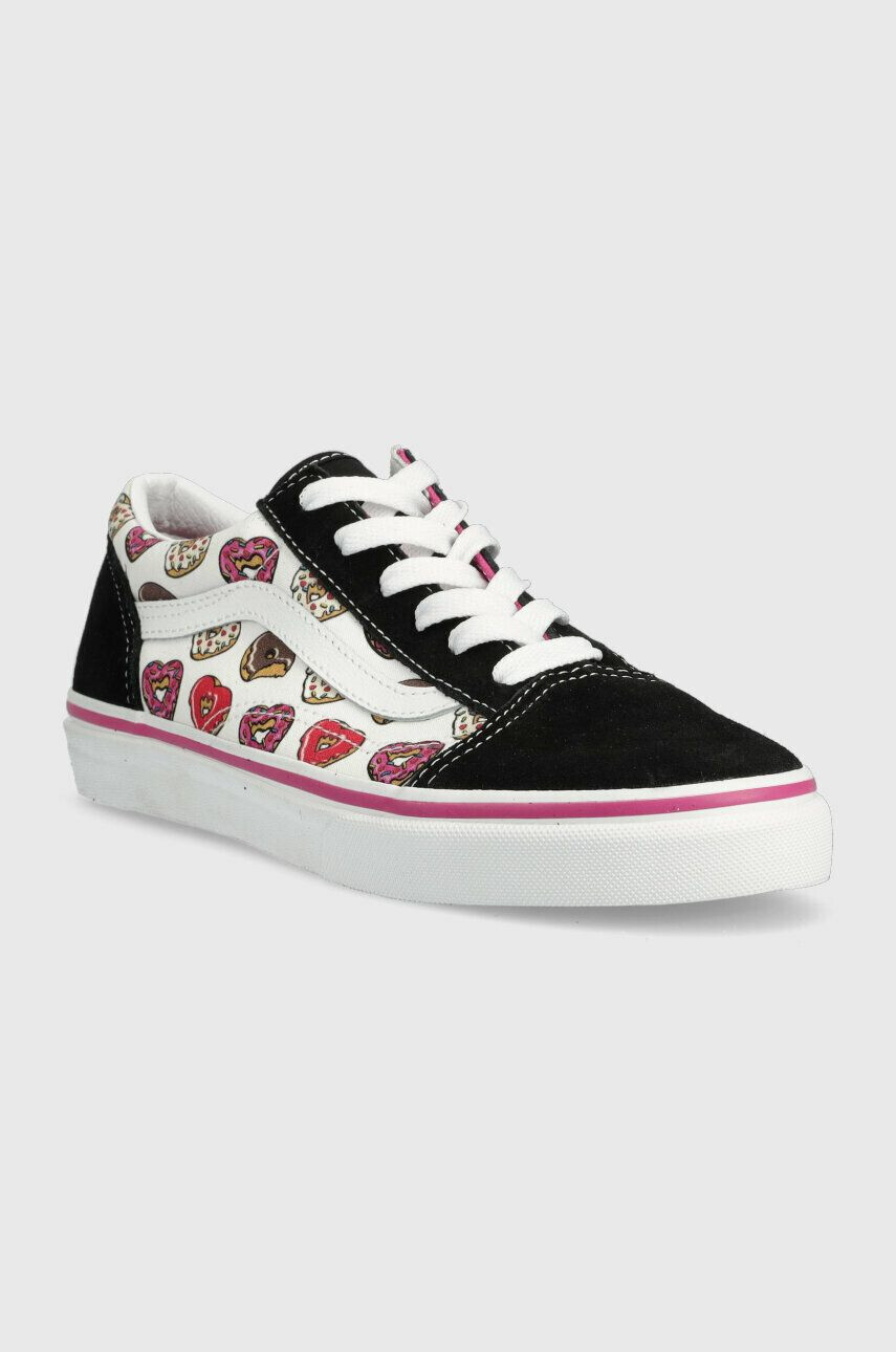 Vans tenisi copii JN Old Skool LOVE BLKPK culoarea negru - Pled.ro