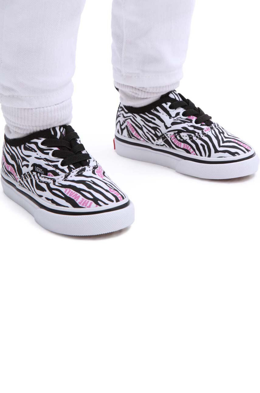 Vans tenisi copii TD Authentic Elastic ZEBR MDBLU culoarea negru - Pled.ro