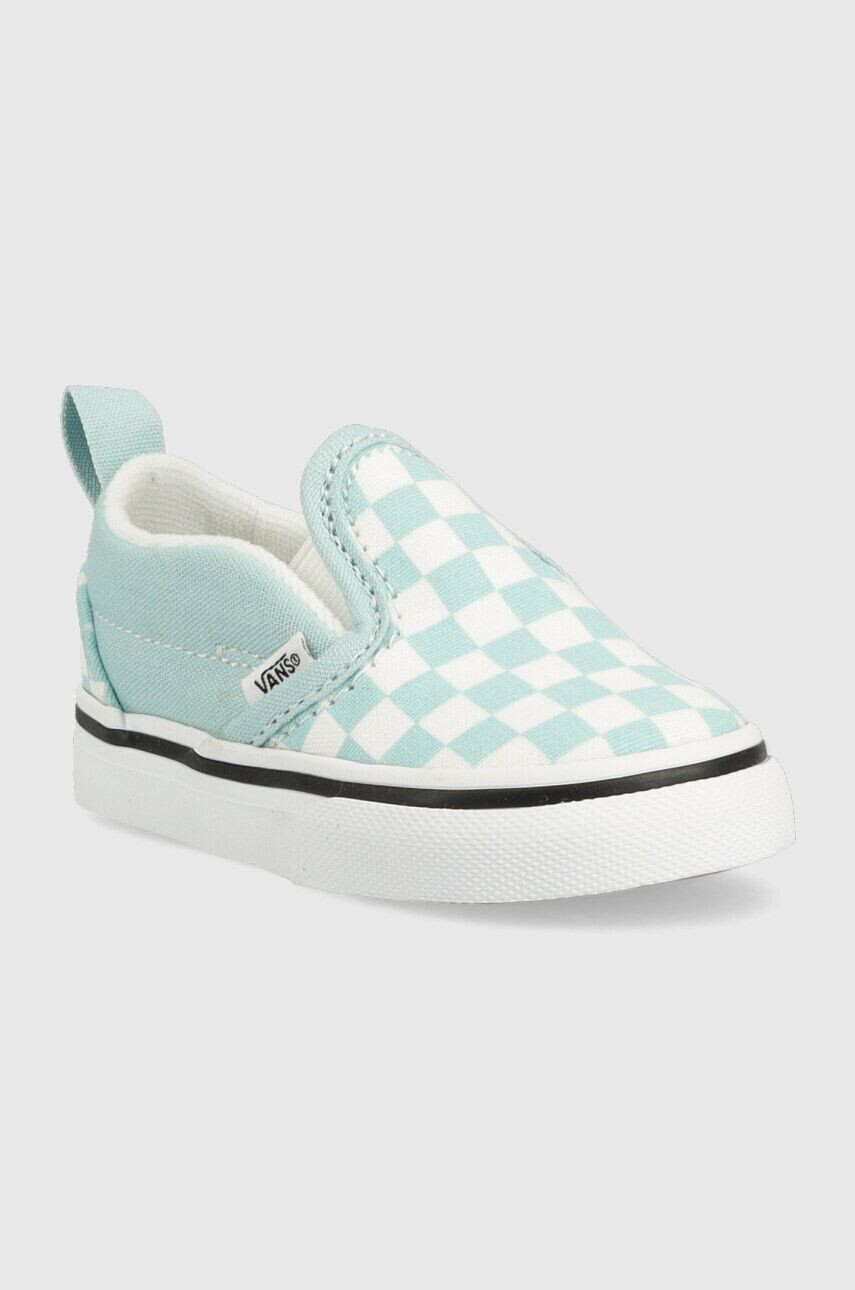 Vans tenisi copii TD Slip On V CTHR CHBD MBLUE culoarea turcoaz - Pled.ro