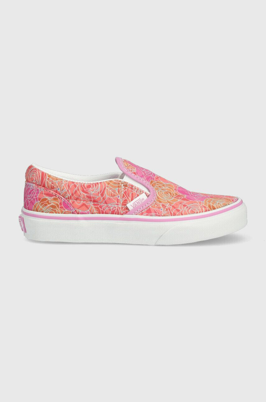 Vans tenisi copii UY Classic Slip On CTHR CHBD TRDWN culoarea portocaliu - Pled.ro