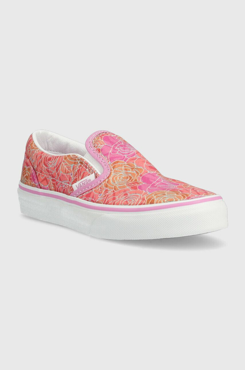 Vans tenisi copii UY Classic Slip On CTHR CHBD TRDWN culoarea portocaliu - Pled.ro