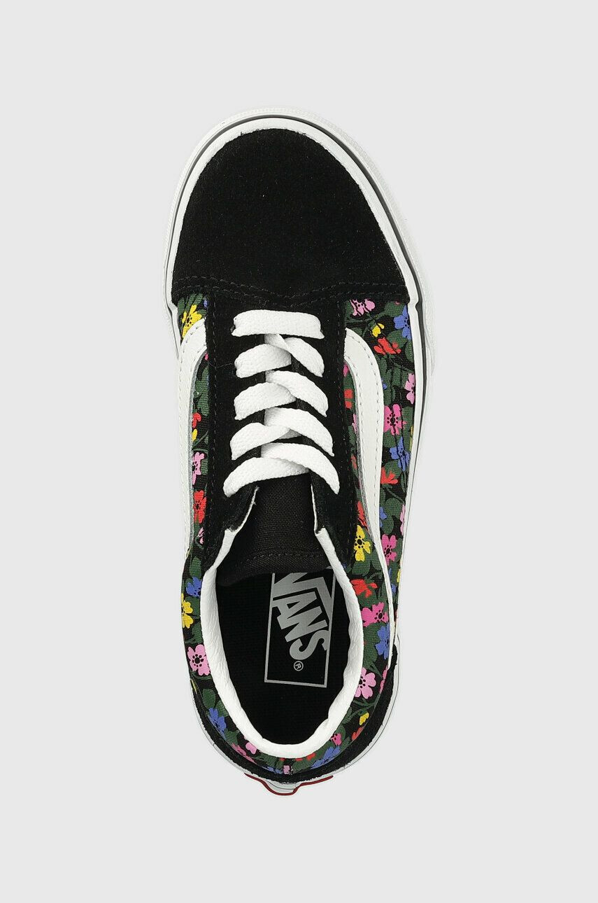 Vans tenisi copii UY Old Skool FLRL BLKWH culoarea negru - Pled.ro