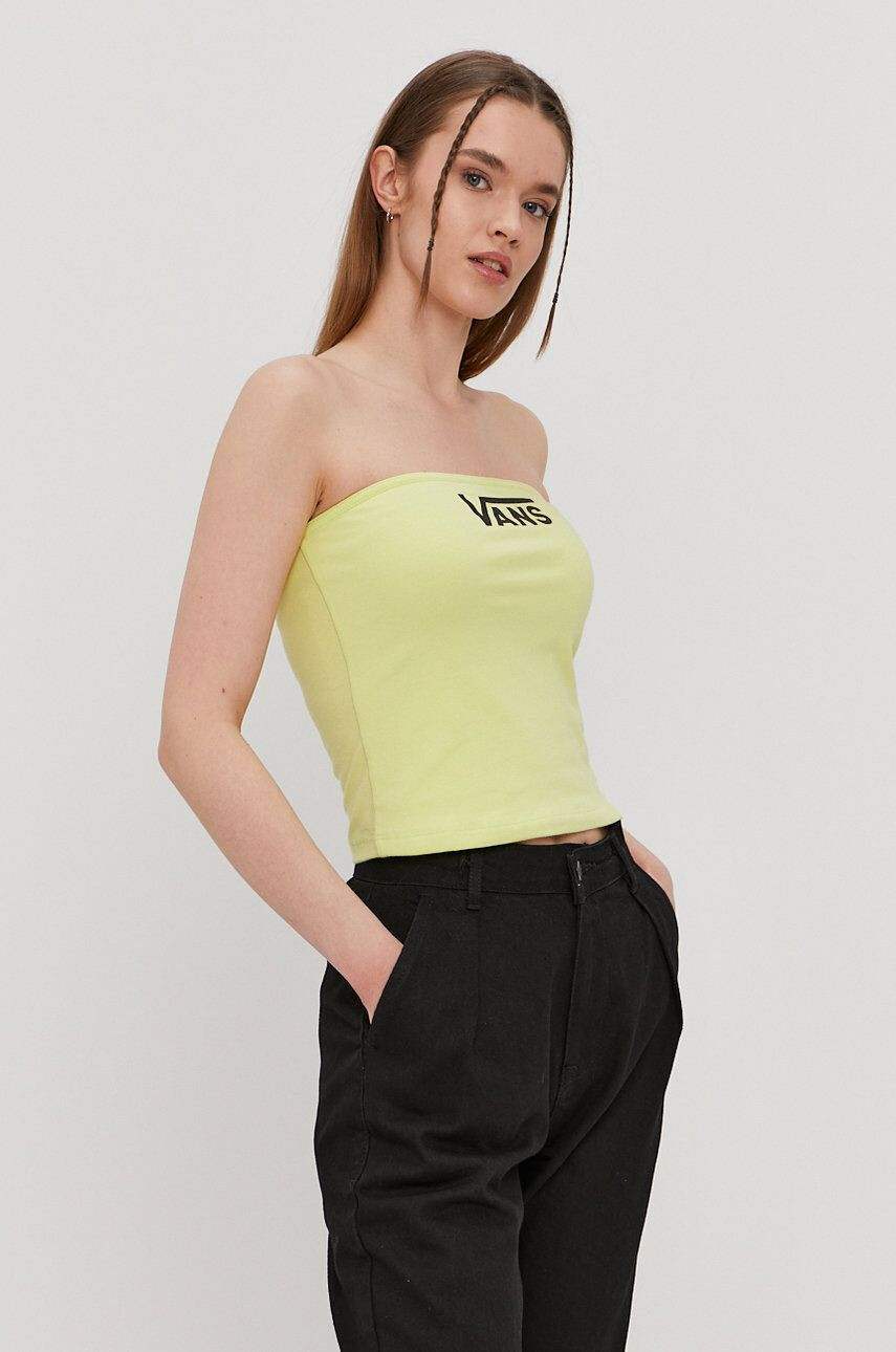 Vans Top femei culoarea verde cold shoulder - Pled.ro