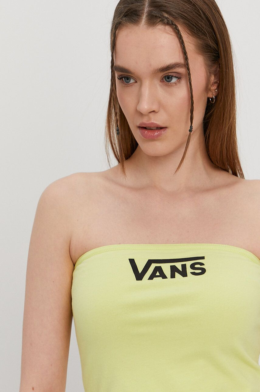 Vans Top femei culoarea verde cold shoulder - Pled.ro