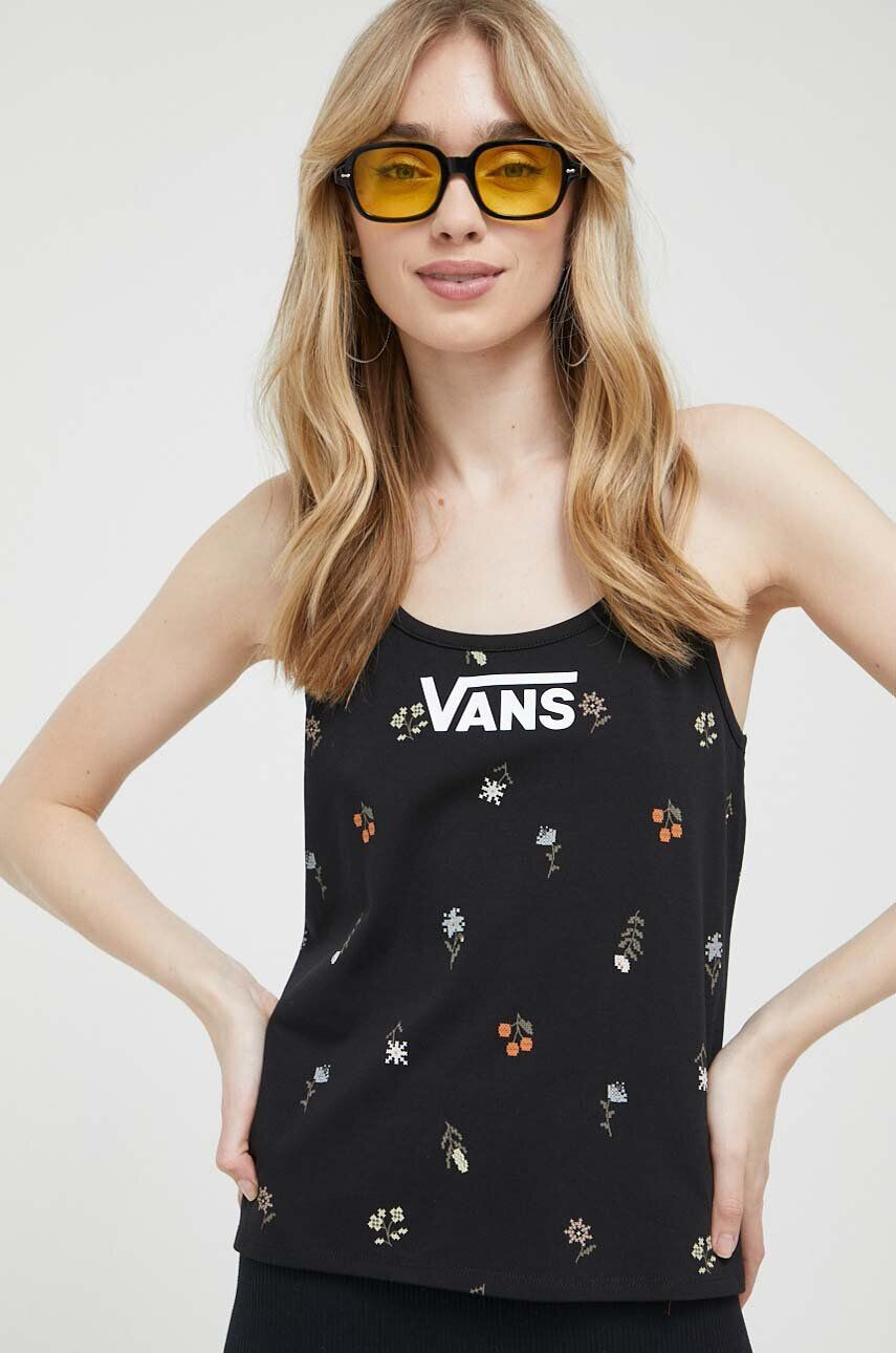 Vans top femei culoarea negru - Pled.ro