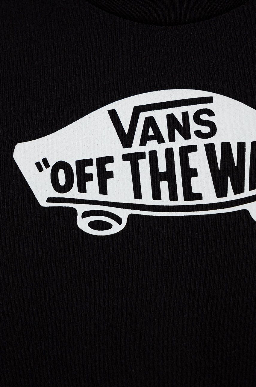 Vans tricou de bumbac pentru copii culoarea negru cu imprimeu - Pled.ro