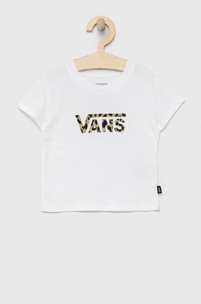 Vans tricou de bumbac pentru copii culoarea alb - Pled.ro