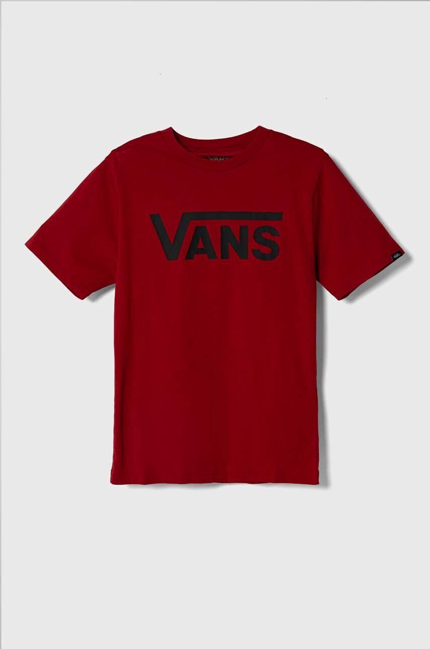 Vans tricou de bumbac pentru copii culoarea rosu cu imprimeu - Pled.ro