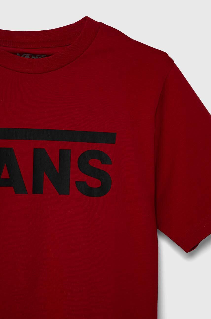 Vans tricou de bumbac pentru copii culoarea rosu cu imprimeu - Pled.ro