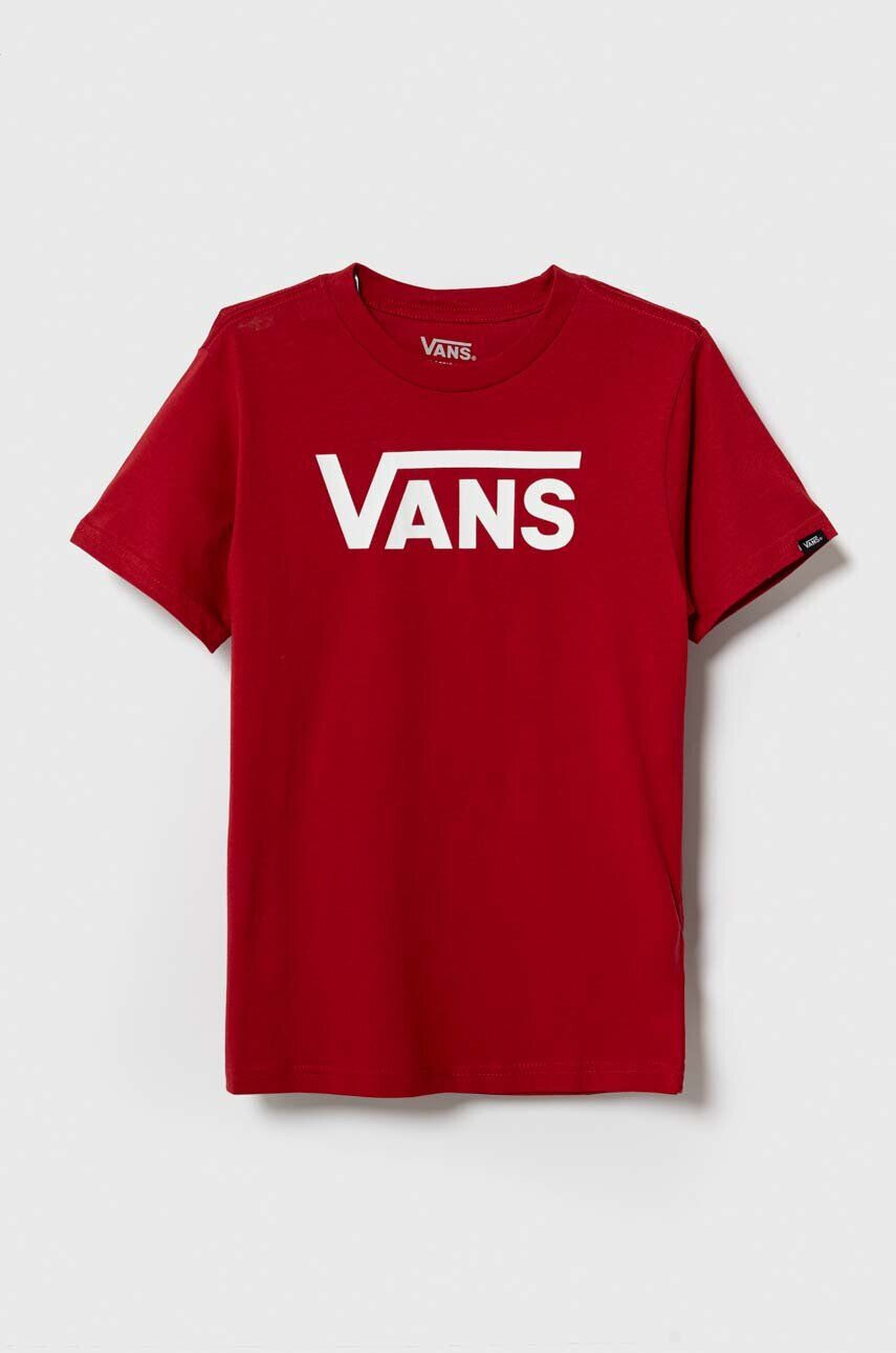 Vans tricou de bumbac pentru copii BY CLASSIC KIDS culoarea rosu cu imprimeu - Pled.ro