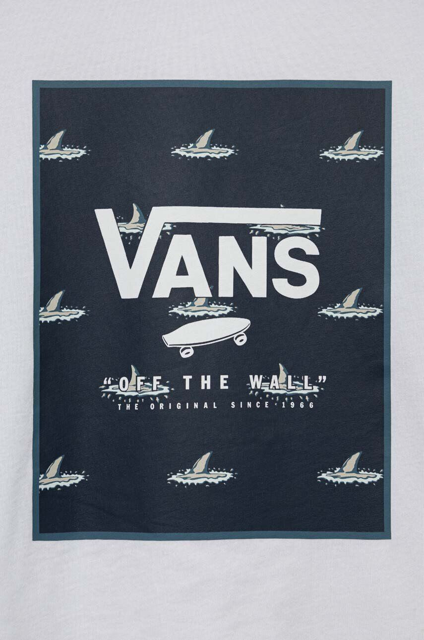 Vans tricou de bumbac pentru copii BY PRINT BOX BOYS WHITE/DRESS BLU culoarea alb cu imprimeu - Pled.ro