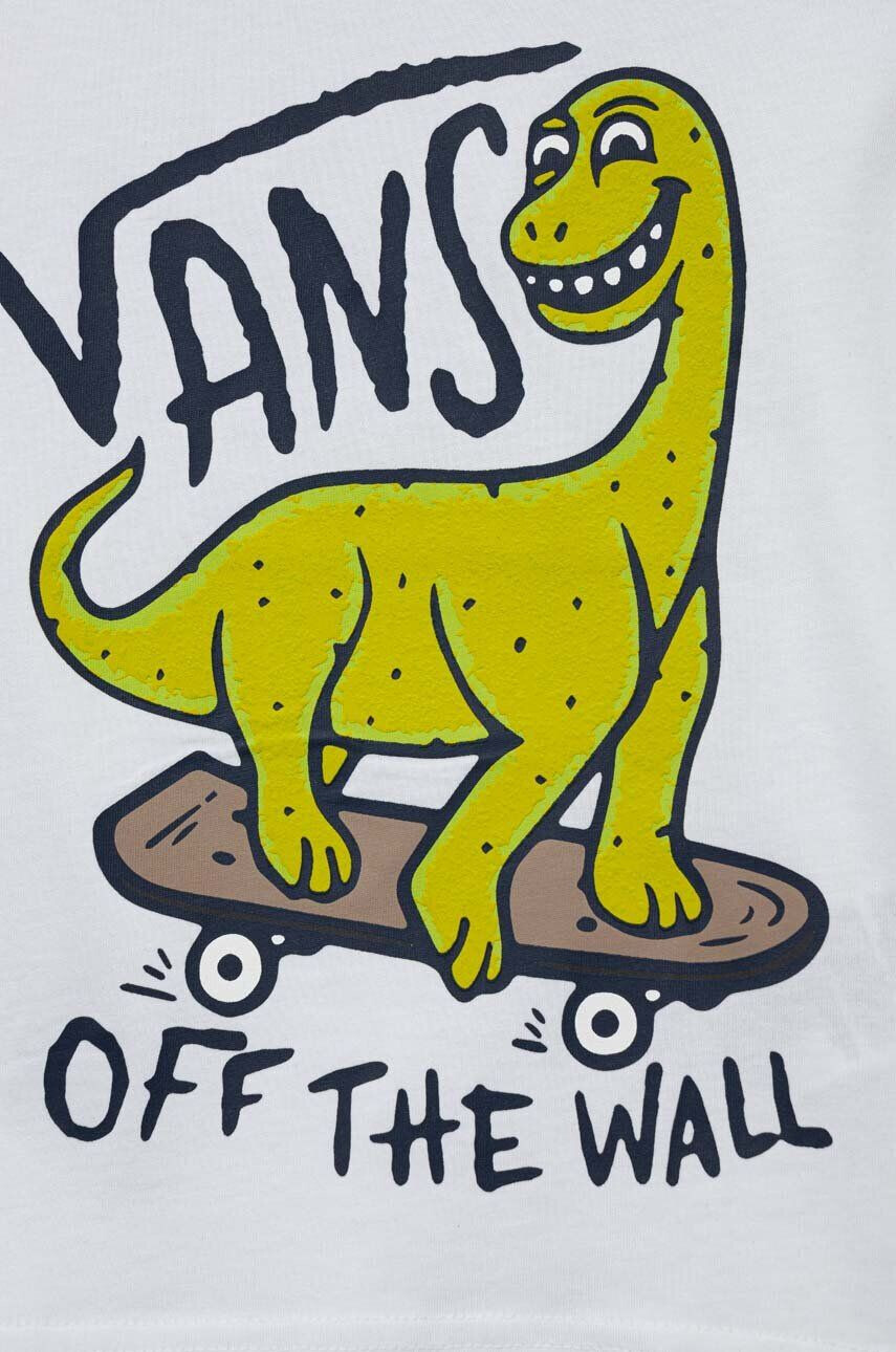 Vans tricou de bumbac pentru copii DINOSK8 SS White - Pled.ro