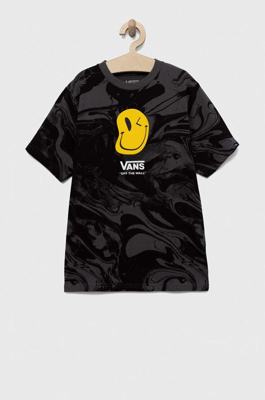 Vans tricou de bumbac pentru copii MARBLE SS Black - Pled.ro