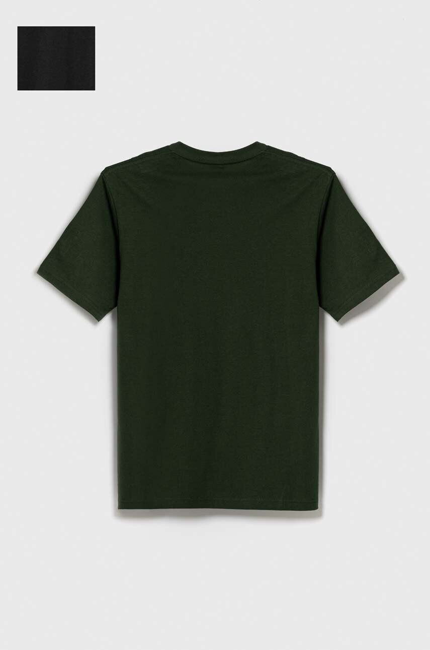 Vans tricou de bumbac pentru copii STYLE 76 SS culoarea verde cu imprimeu - Pled.ro