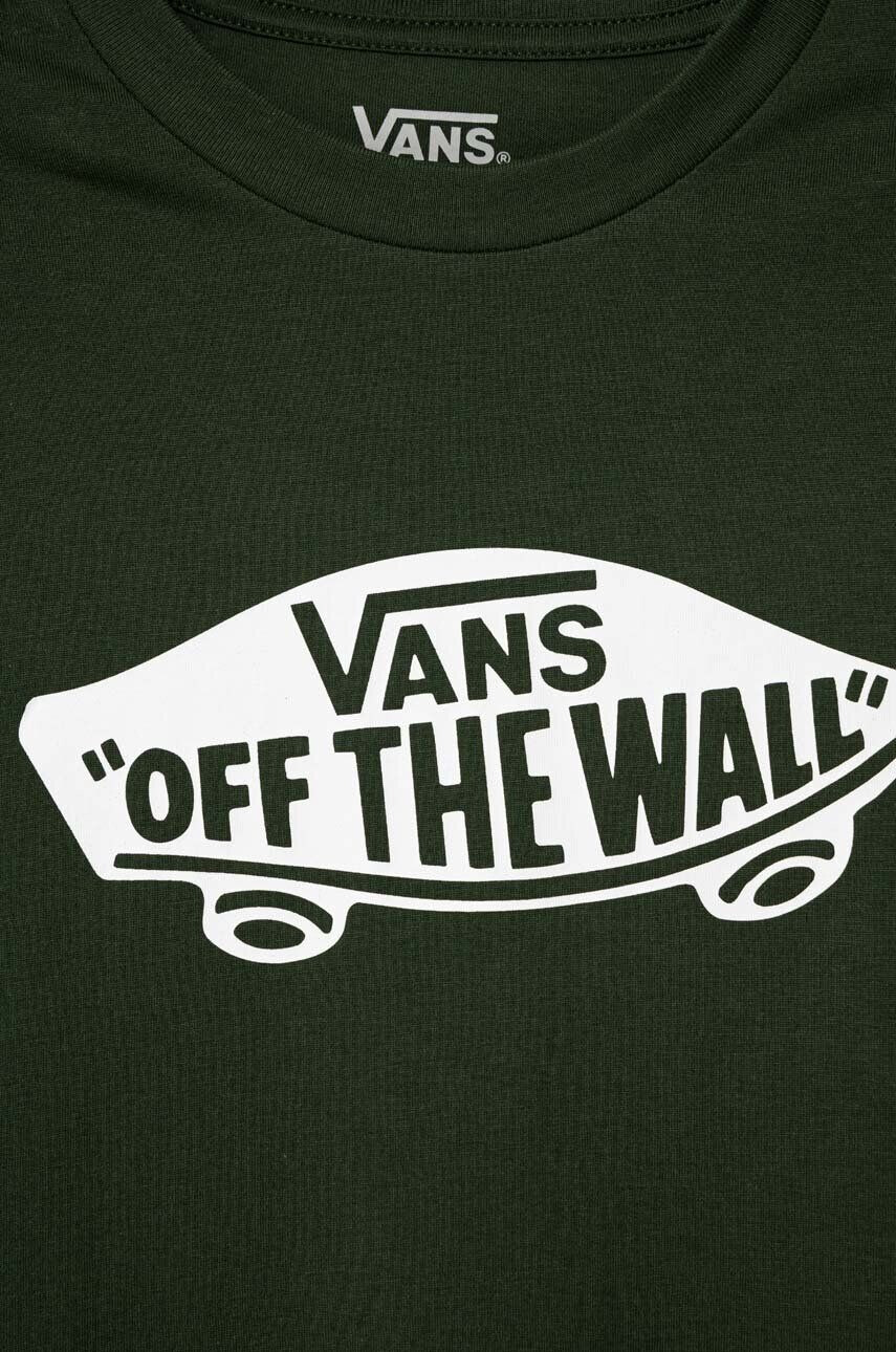 Vans tricou de bumbac pentru copii STYLE 76 SS culoarea verde cu imprimeu - Pled.ro