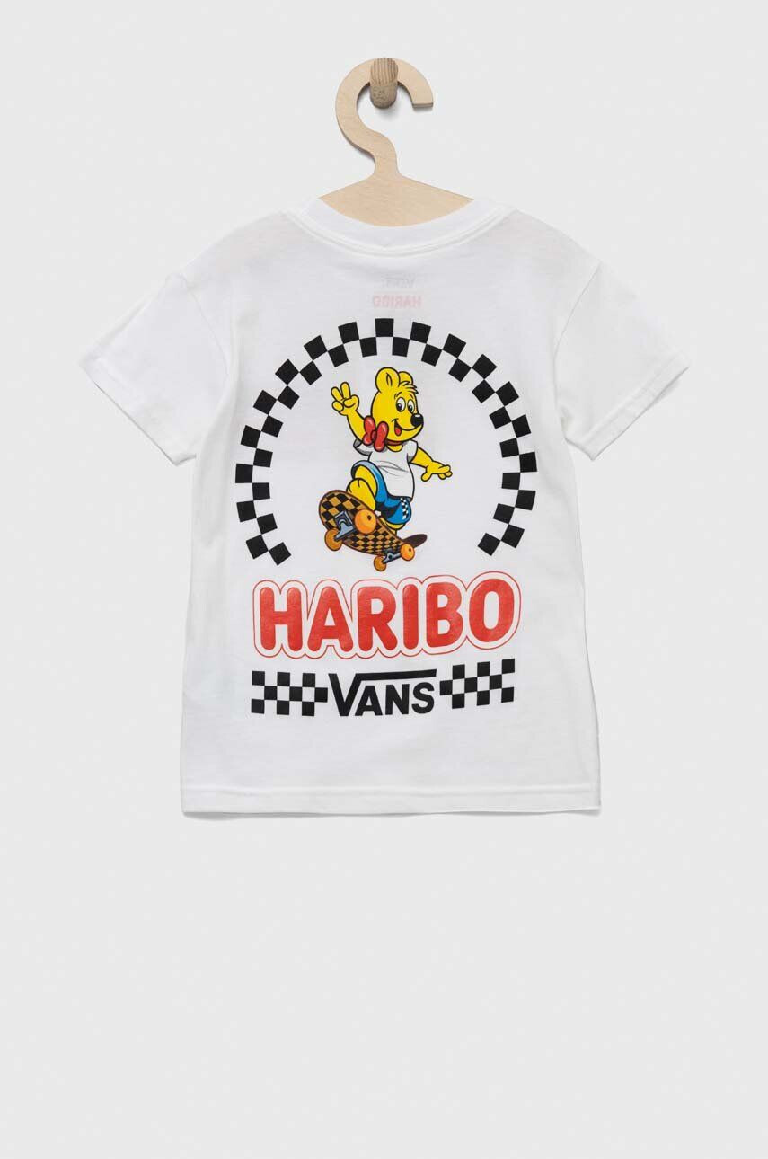 Vans tricou de bumbac pentru copii x Haribo culoarea alb cu imprimeu - Pled.ro