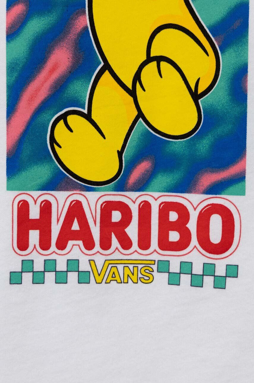 Vans tricou de bumbac pentru copii x Haribo culoarea alb cu imprimeu - Pled.ro