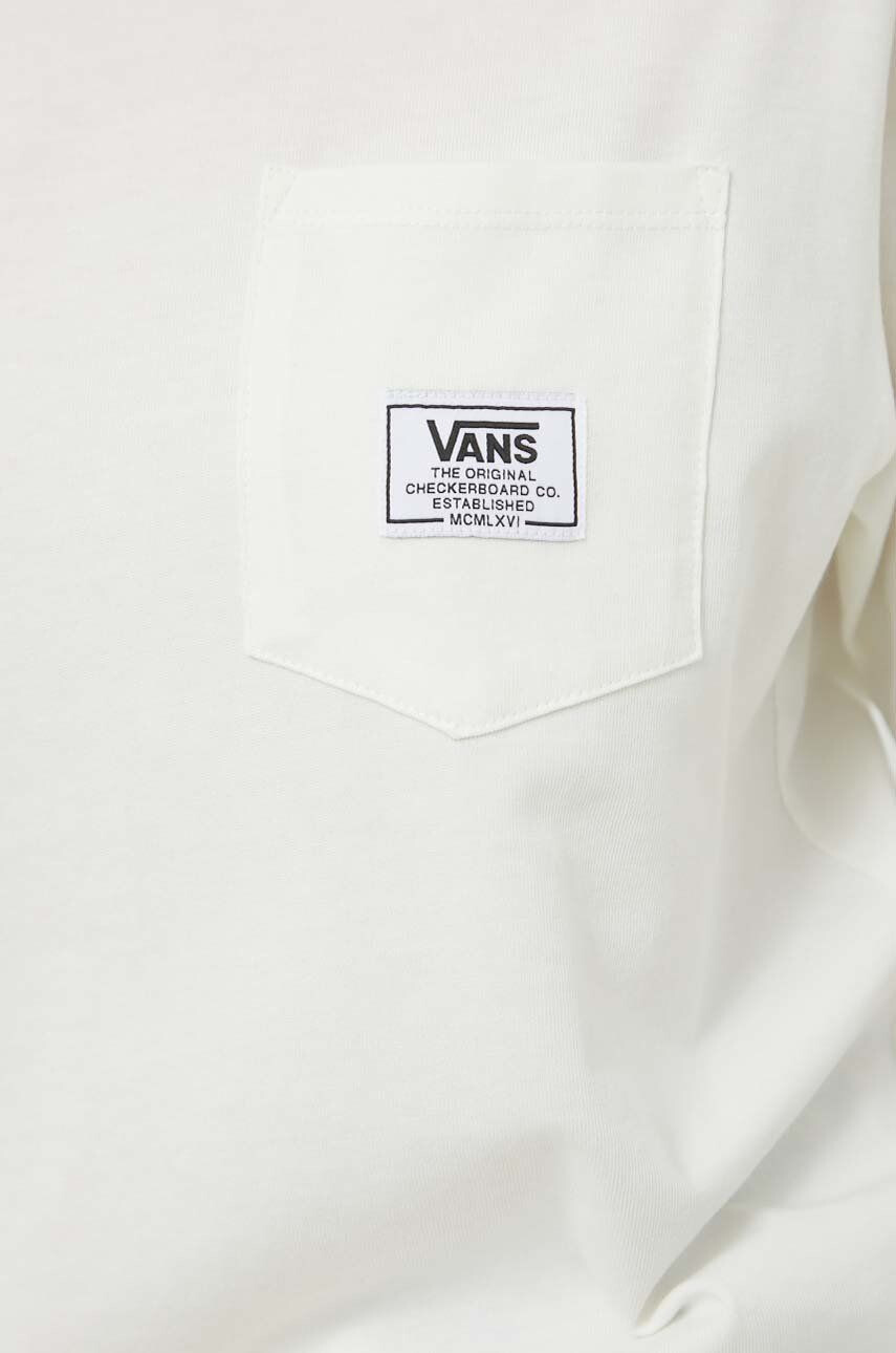 Vans tricou din bumbac culoarea bej - Pled.ro