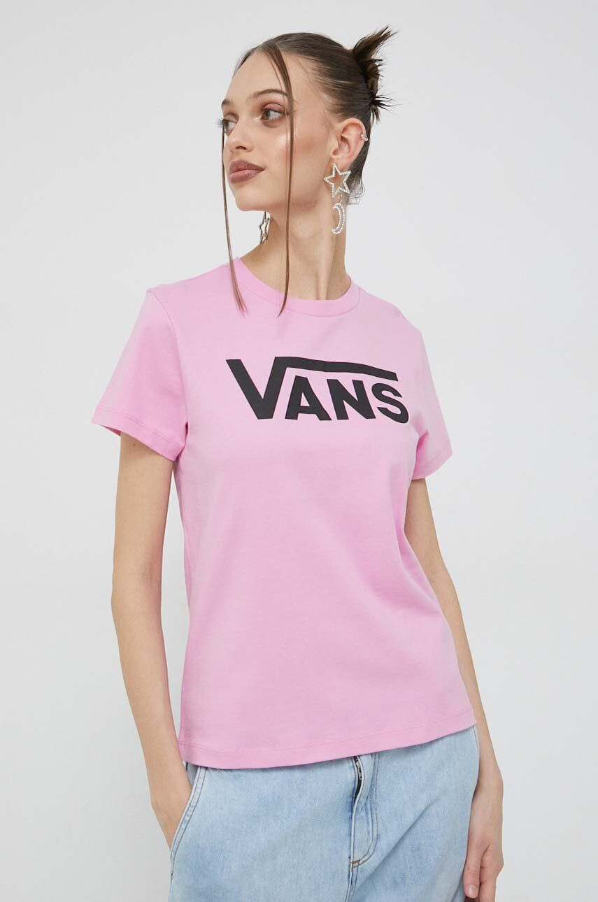 Vans tricou din bumbac culoarea violet - Pled.ro