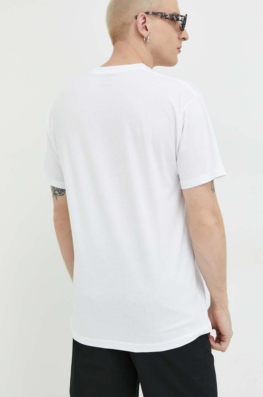 Vans tricou din bumbac culoarea alb cu imprimeu - Pled.ro