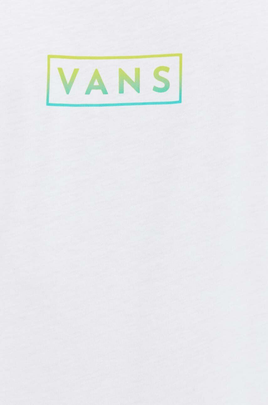 Vans tricou din bumbac culoarea alb cu imprimeu - Pled.ro