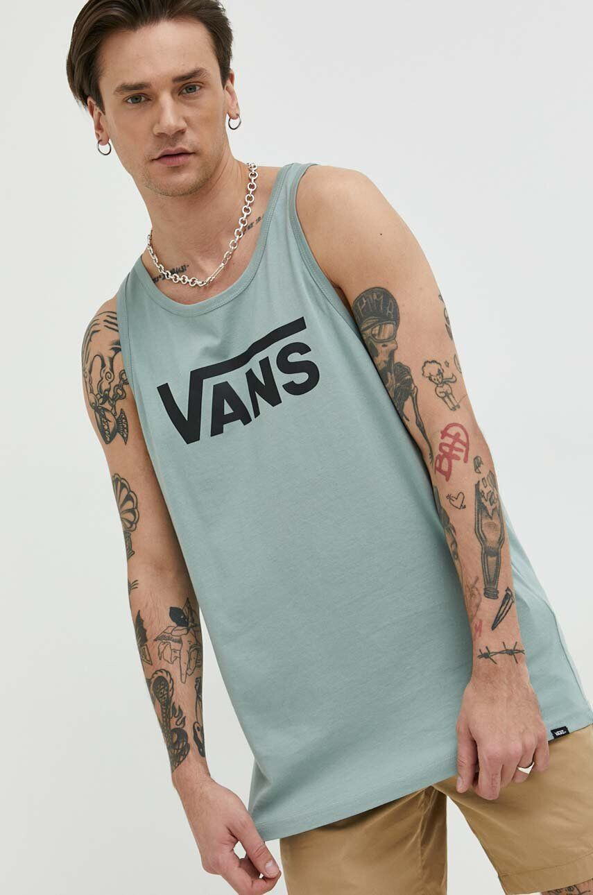 Vans tricou din bumbac culoarea negru - Pled.ro