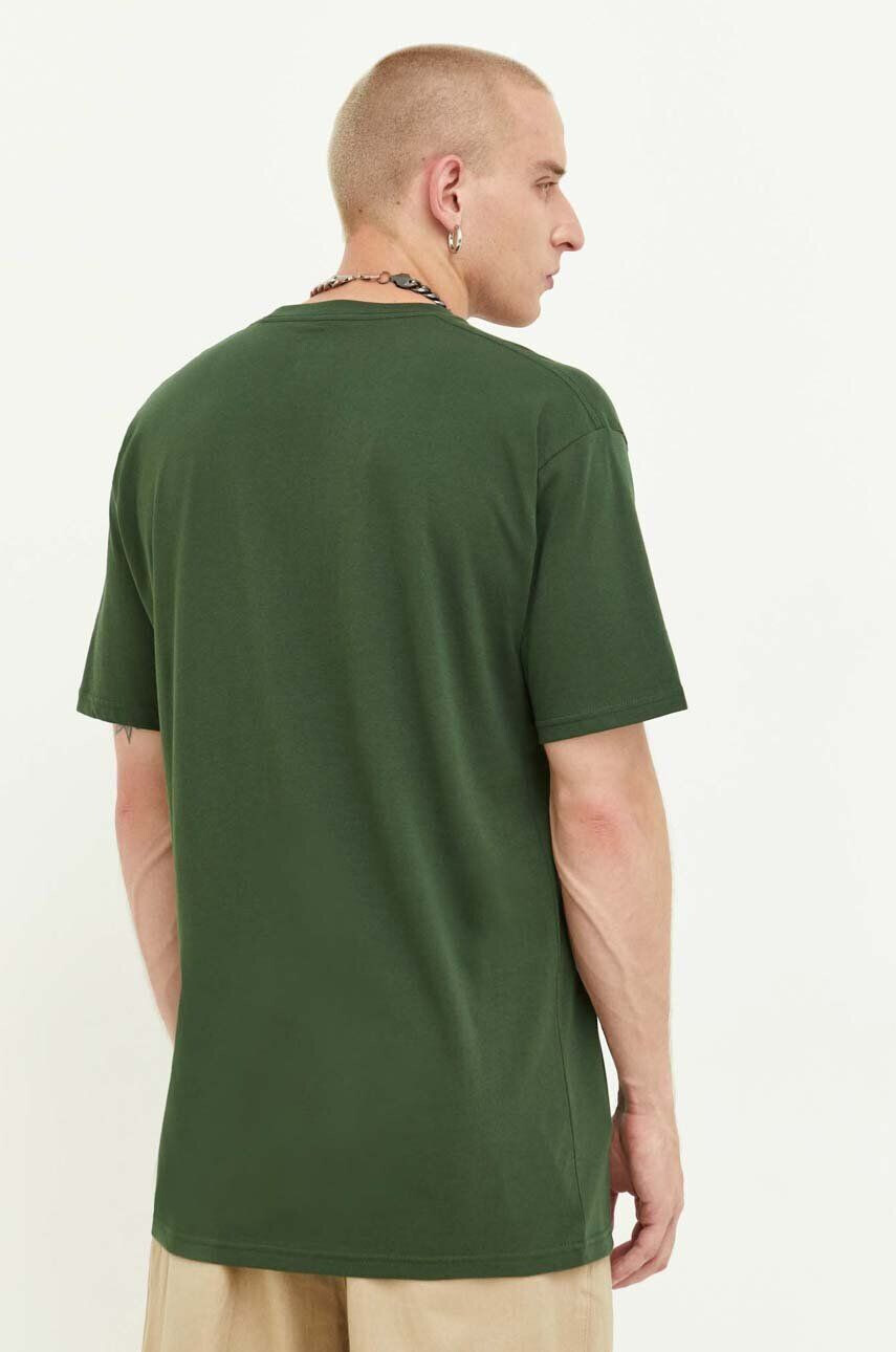 Vans tricou din bumbac culoarea verde cu imprimeu - Pled.ro