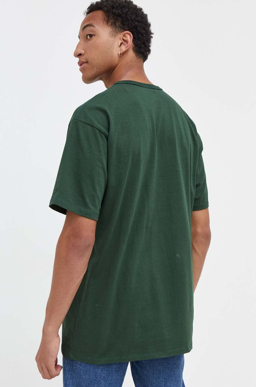 Vans tricou din bumbac culoarea verde neted - Pled.ro