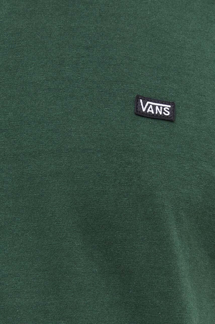 Vans tricou din bumbac culoarea verde neted - Pled.ro