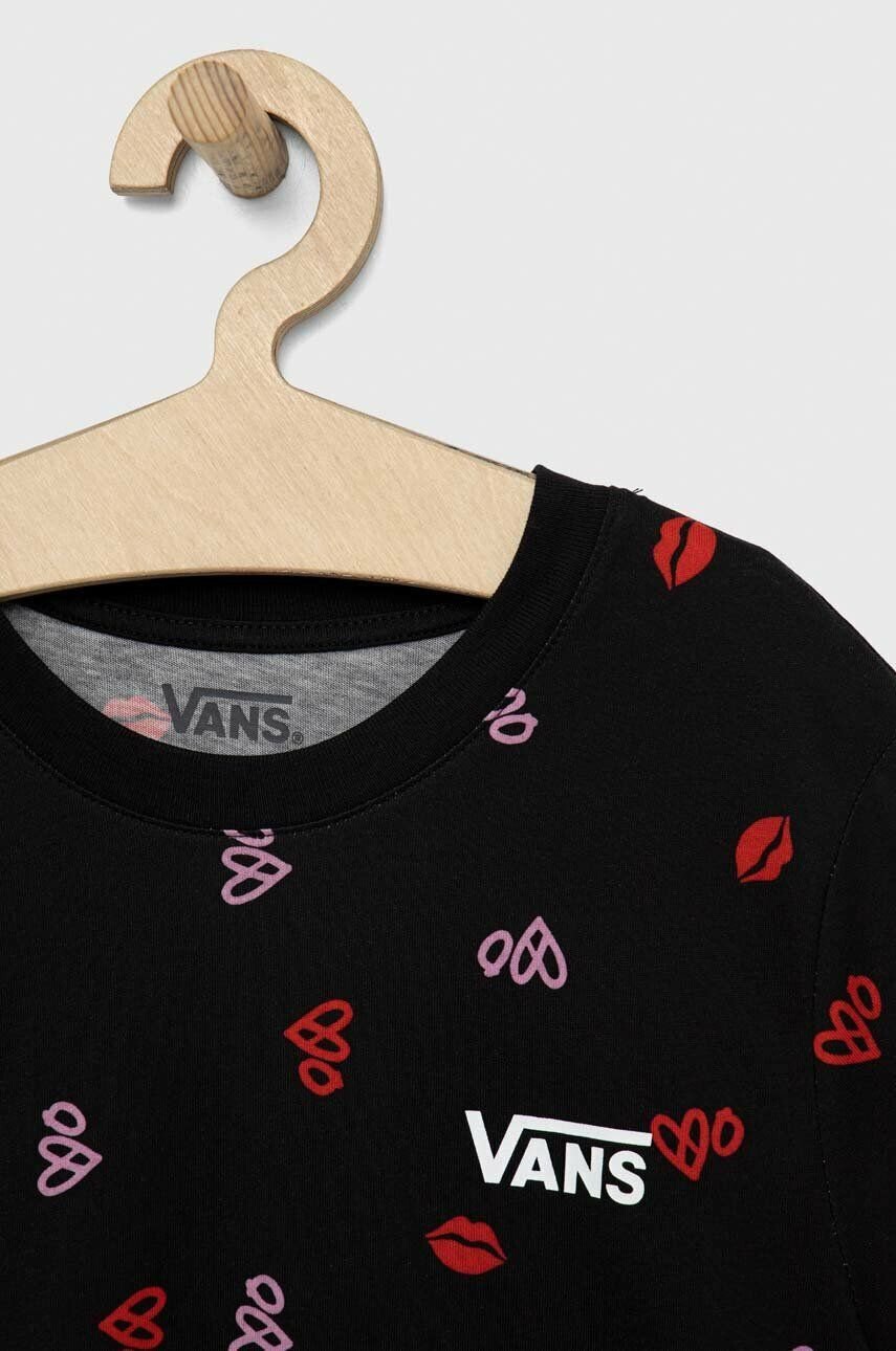 Vans tricou din bumbac VALENTINES PRINT BOXY Black culoarea negru - Pled.ro