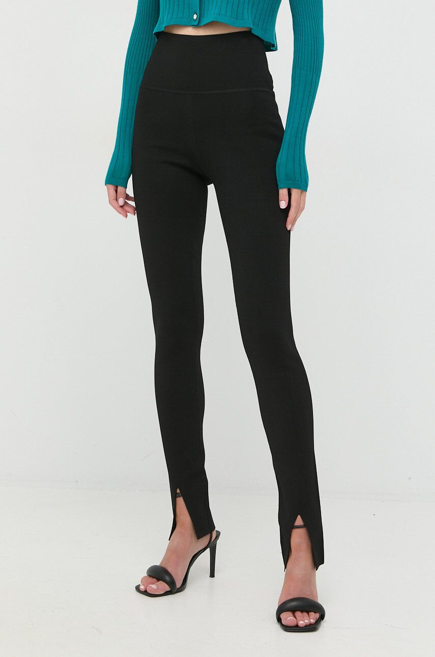 Victoria Beckham colanti femei culoarea negru neted - Pled.ro