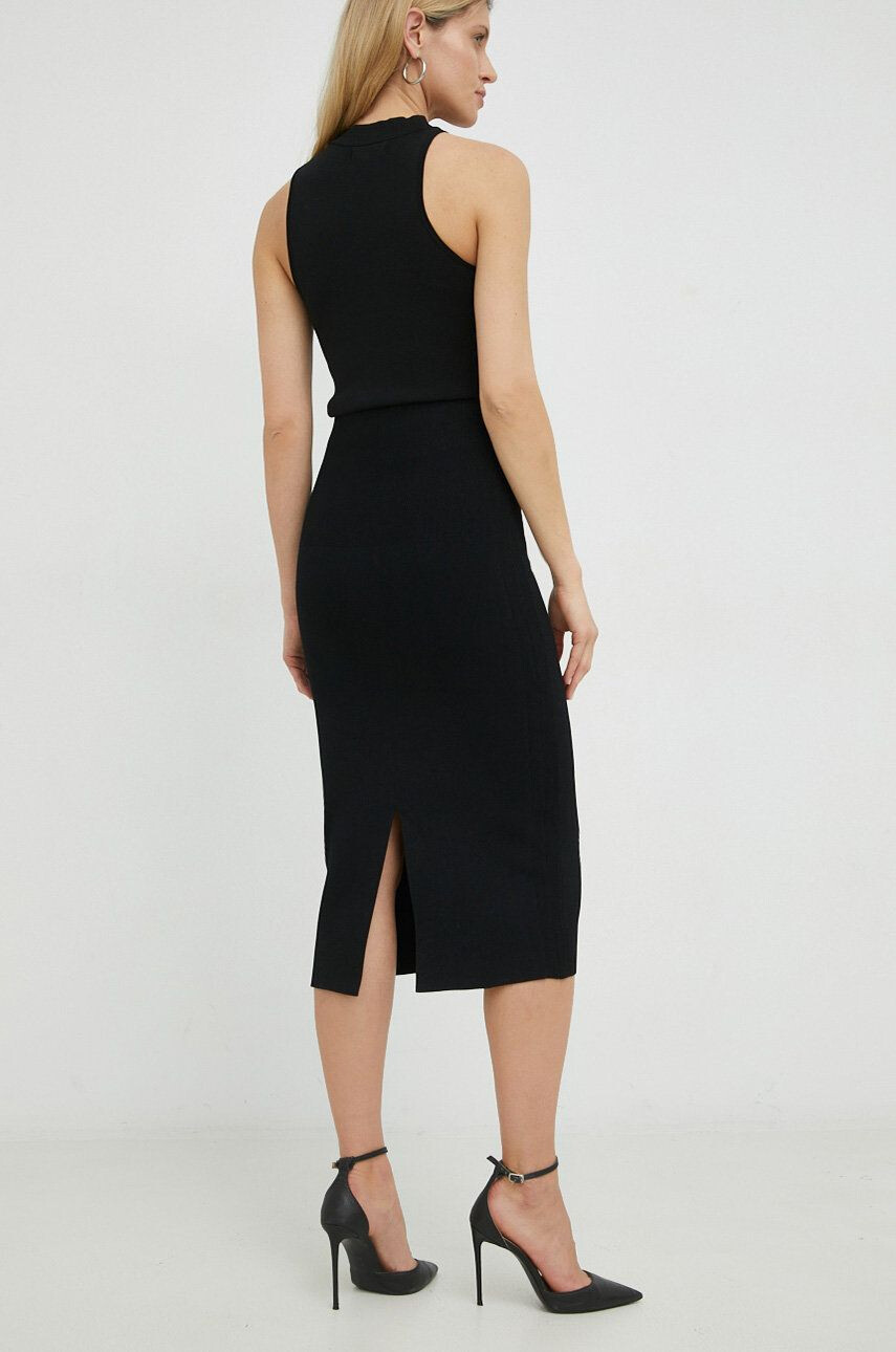 Victoria Beckham fusta culoarea negru mini creion - Pled.ro