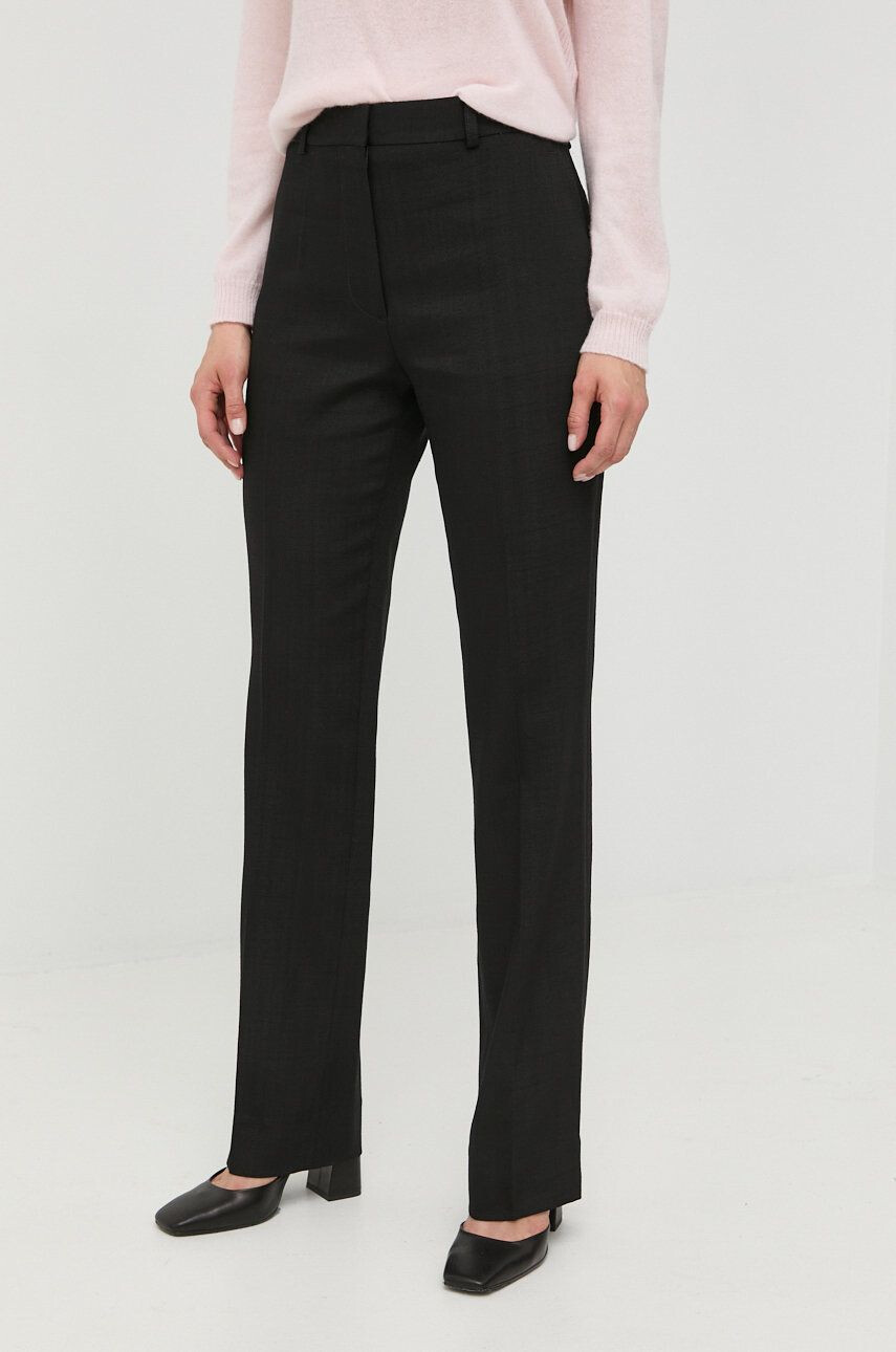 Victoria Beckham pantaloni femei culoarea negru drept high waist - Pled.ro