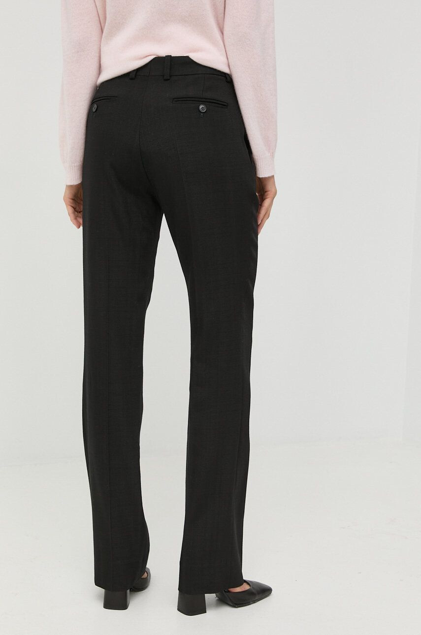 Victoria Beckham pantaloni femei culoarea negru drept high waist - Pled.ro