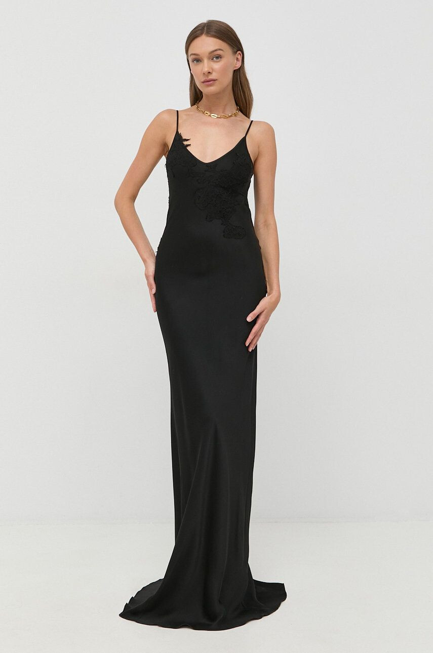 Victoria Beckham rochie culoarea negru maxi drept - Pled.ro