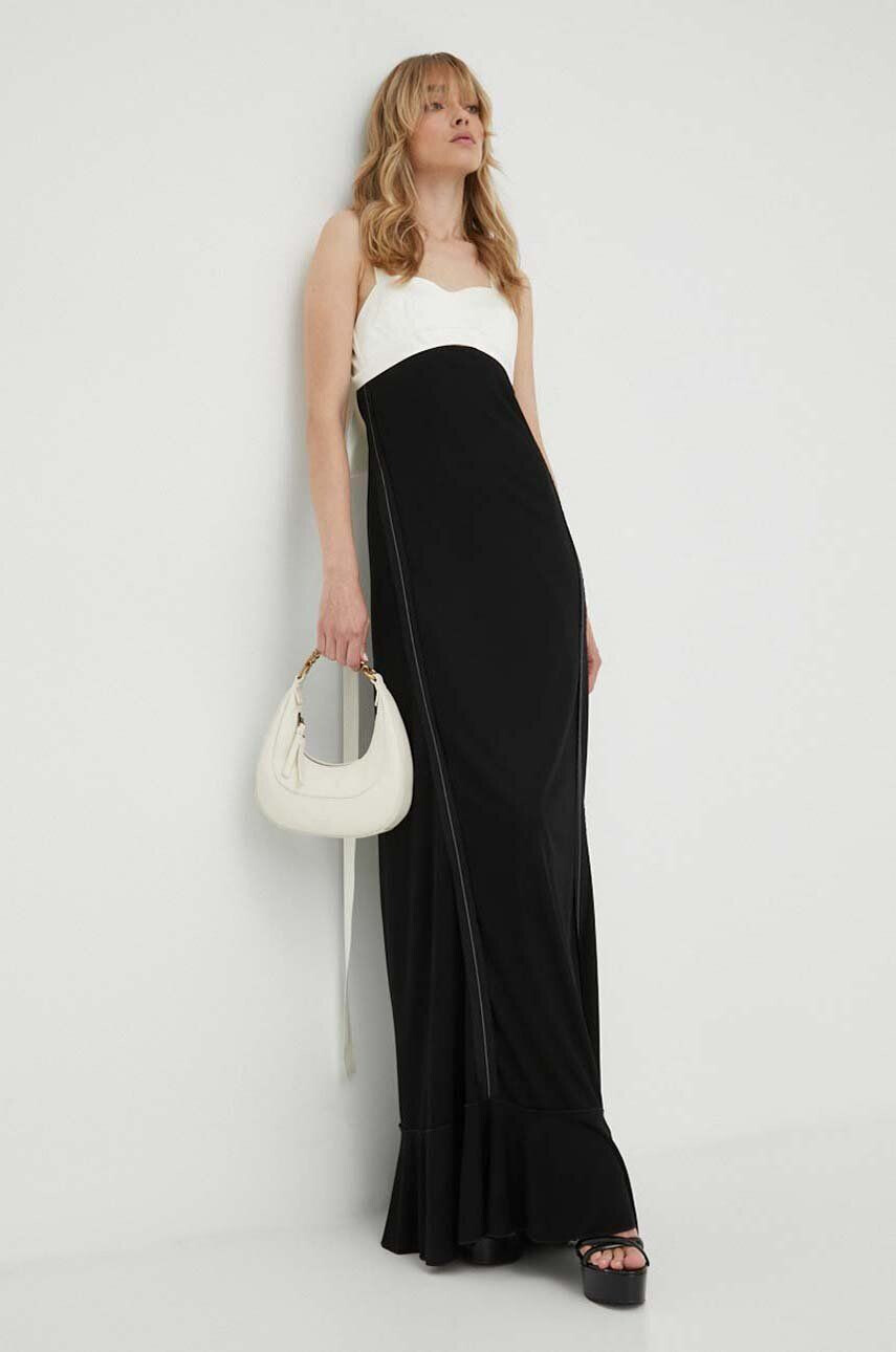 Victoria Beckham rochie culoarea negru maxi evazati - Pled.ro