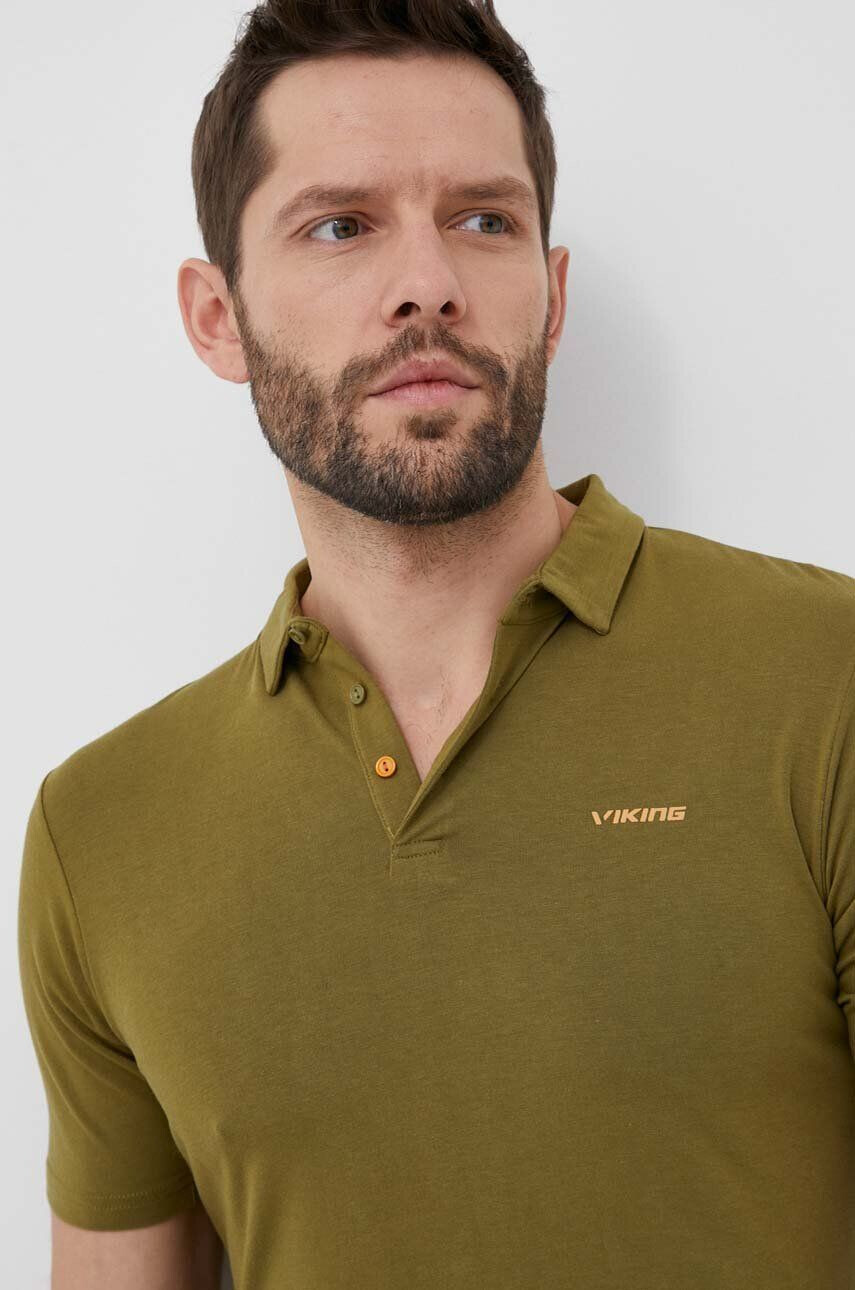 Viking polo sportiv Winslow culoarea verde neted - Pled.ro