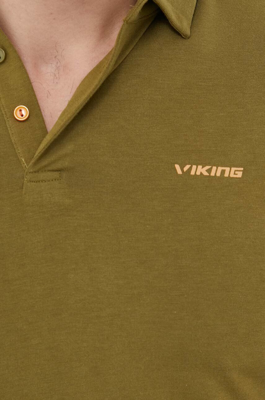 Viking polo sportiv Winslow culoarea verde neted - Pled.ro