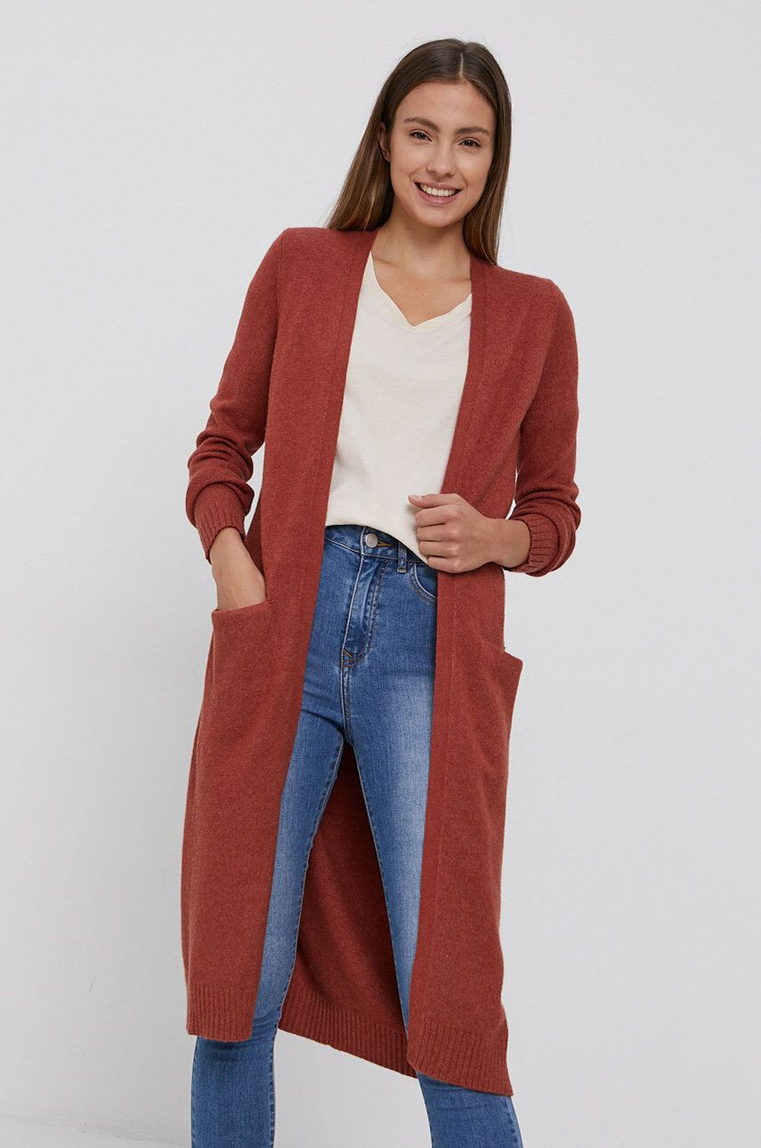 Vila Cardigan femei culoarea bordo light - Pled.ro