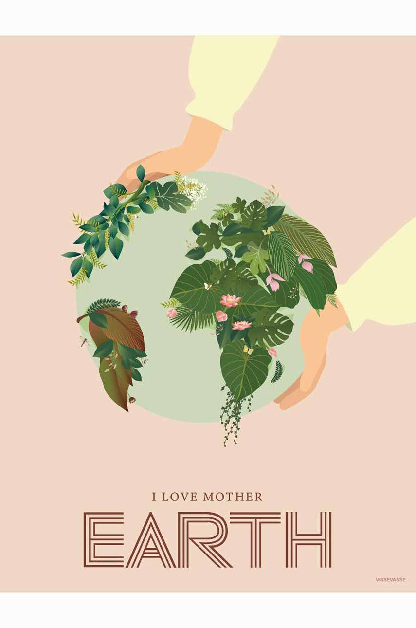 Vissevasse Poster I Love Mother Earth 50x70 cm - Pled.ro