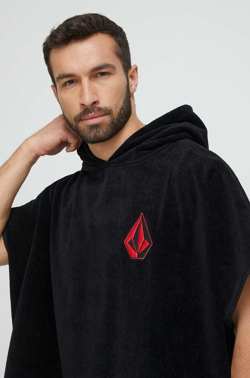 Volcom prosop din bumbac culoarea neagră - Pled.ro