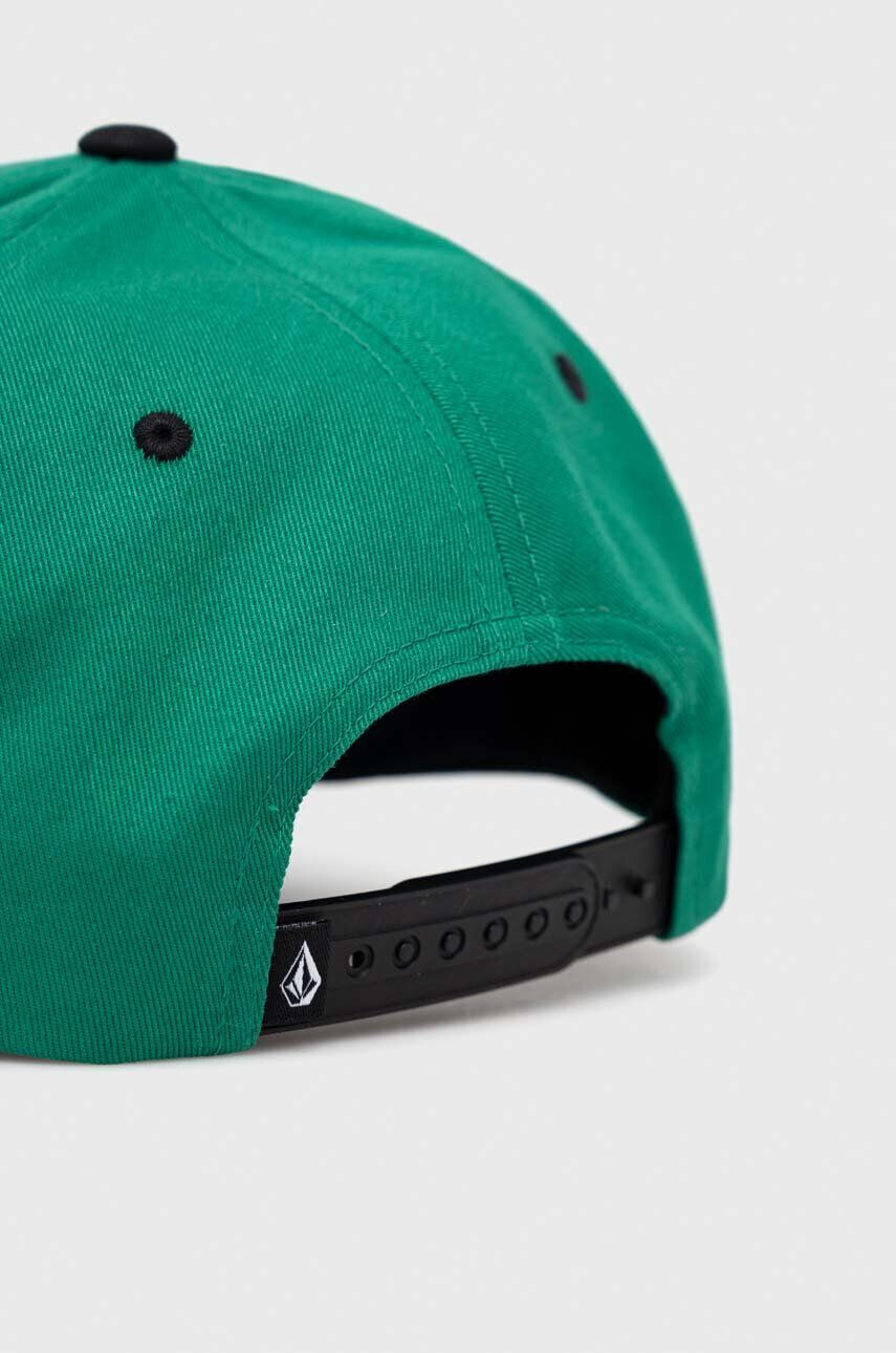 Volcom șapcă de baseball din bumbac culoarea verde cu imprimeu - Pled.ro