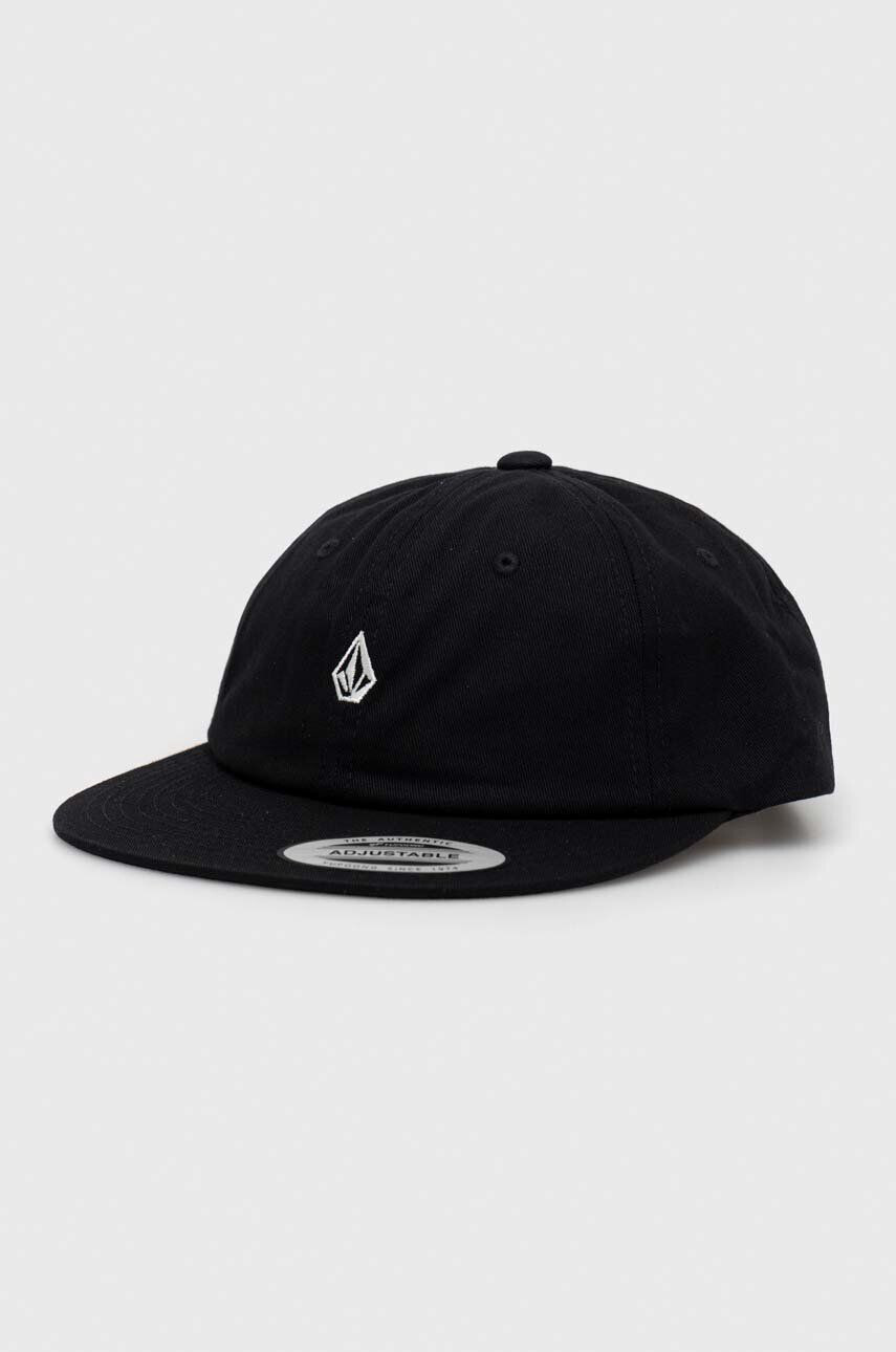 Volcom șapcă de baseball din bumbac culoarea negru neted - Pled.ro