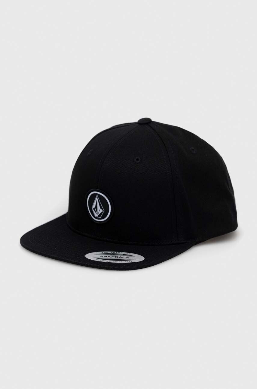 Volcom șapcă de baseball din bumbac culoarea negru neted - Pled.ro