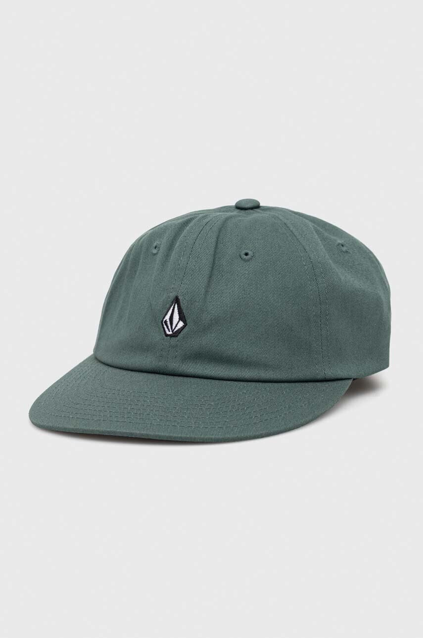 Volcom șapcă de baseball din bumbac culoarea verde cu imprimeu - Pled.ro