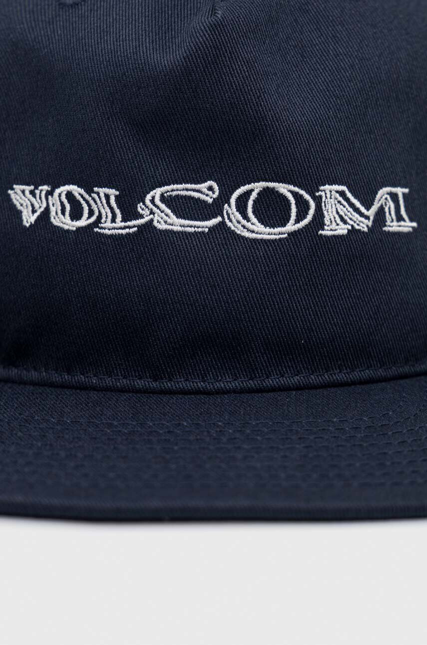 Volcom șapcă de baseball din bumbac culoarea albastru marin cu imprimeu - Pled.ro