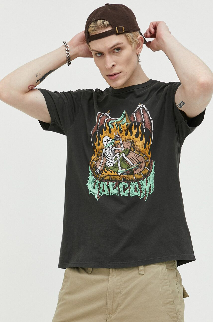 Volcom tricou din bumbac - Pled.ro