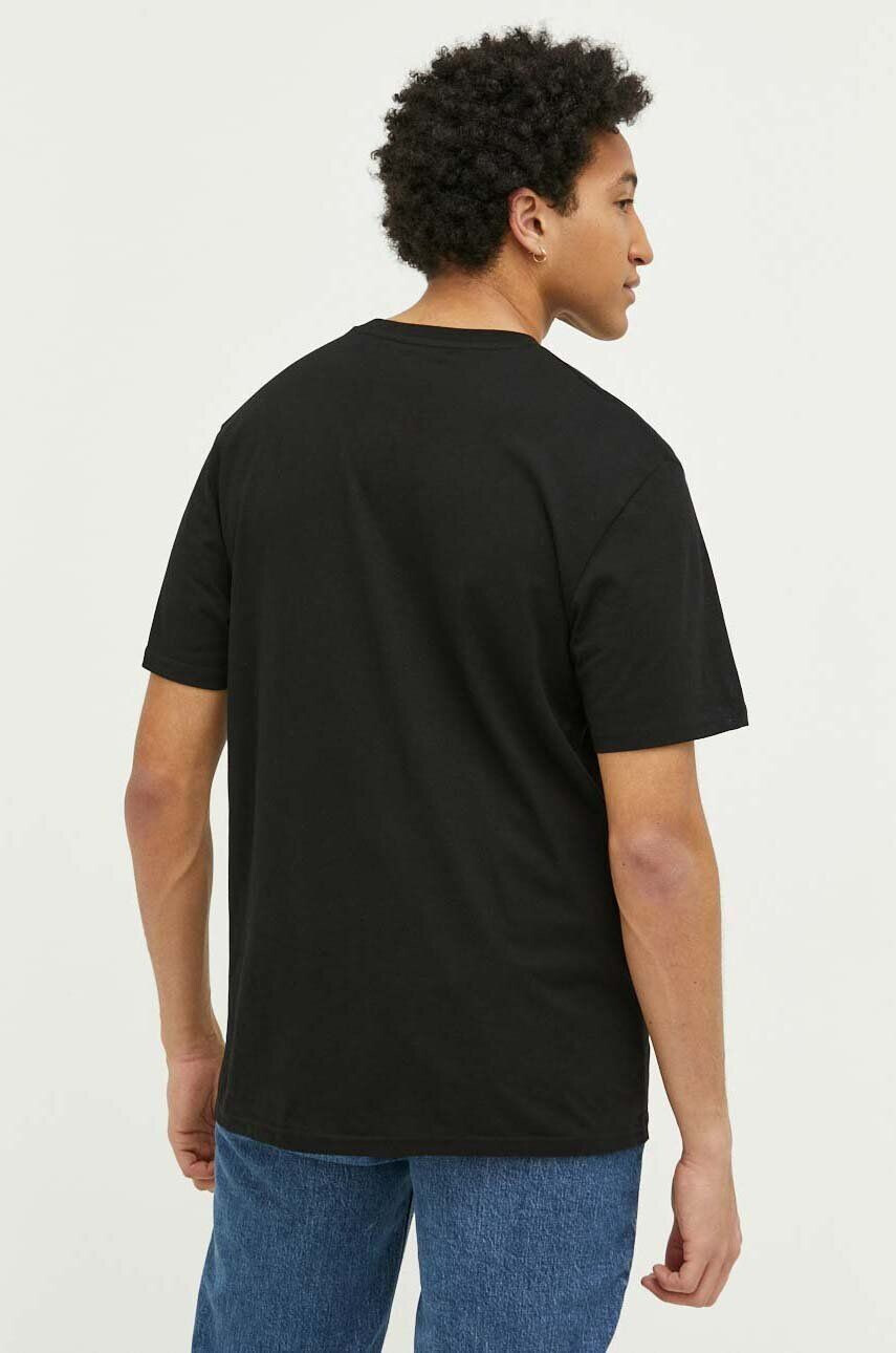 Volcom tricou din bumbac culoarea negru neted - Pled.ro