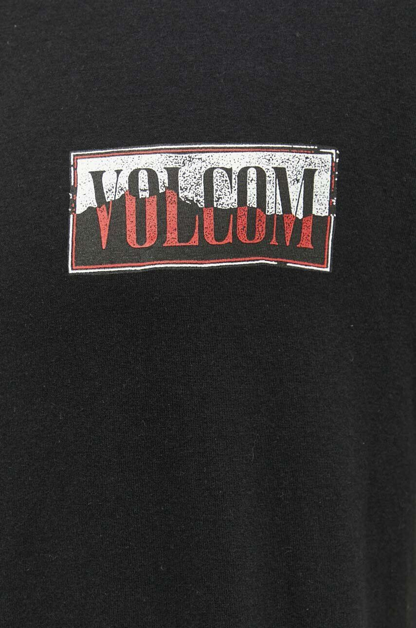 Volcom tricou din bumbac culoarea negru modelator - Pled.ro