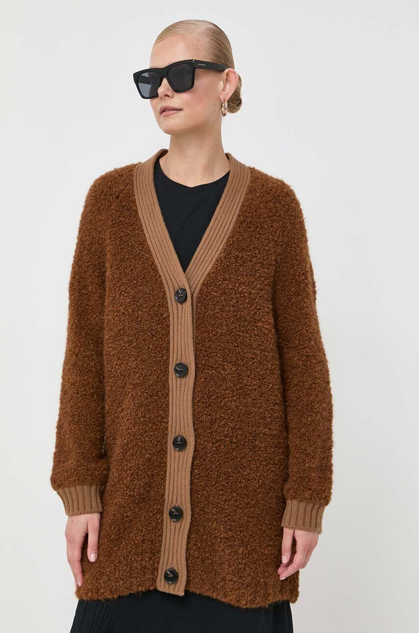 Weekend Max Mara cardigan din lana culoarea maro light - Pled.ro